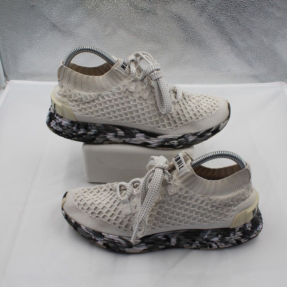 NOBULL Allday Knit Runner Shoes Womens Size 8.5 Cream Granite Camo Sole